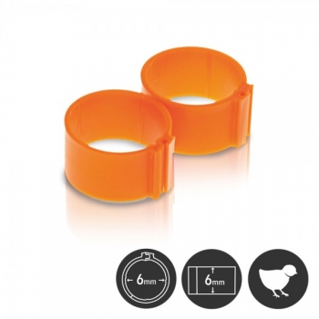 Clip-Ring 6mm orange Einzel